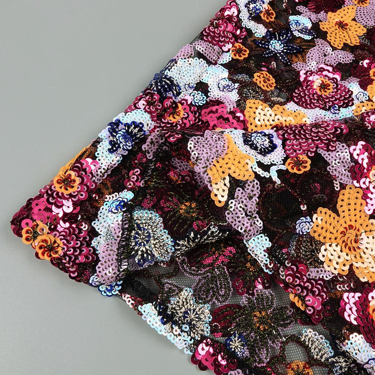  Midnight Bloom Sequin Gown  