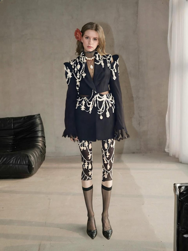 Grrly Grrls Crystal Slash Blazer
 