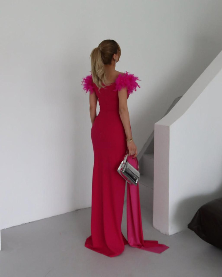 Grrly Grrls Velvet Flamingo Gown
 