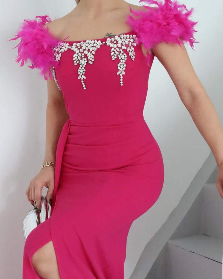 Grrly Grrls Velvet Flamingo Gown
 