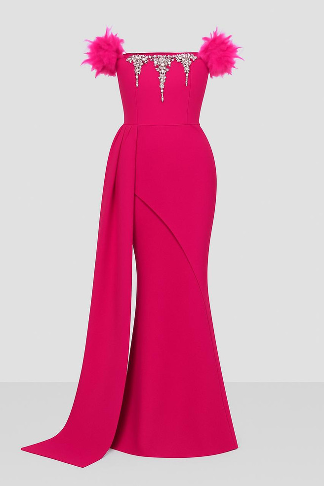 Grrly Grrls Velvet Flamingo Gown
 