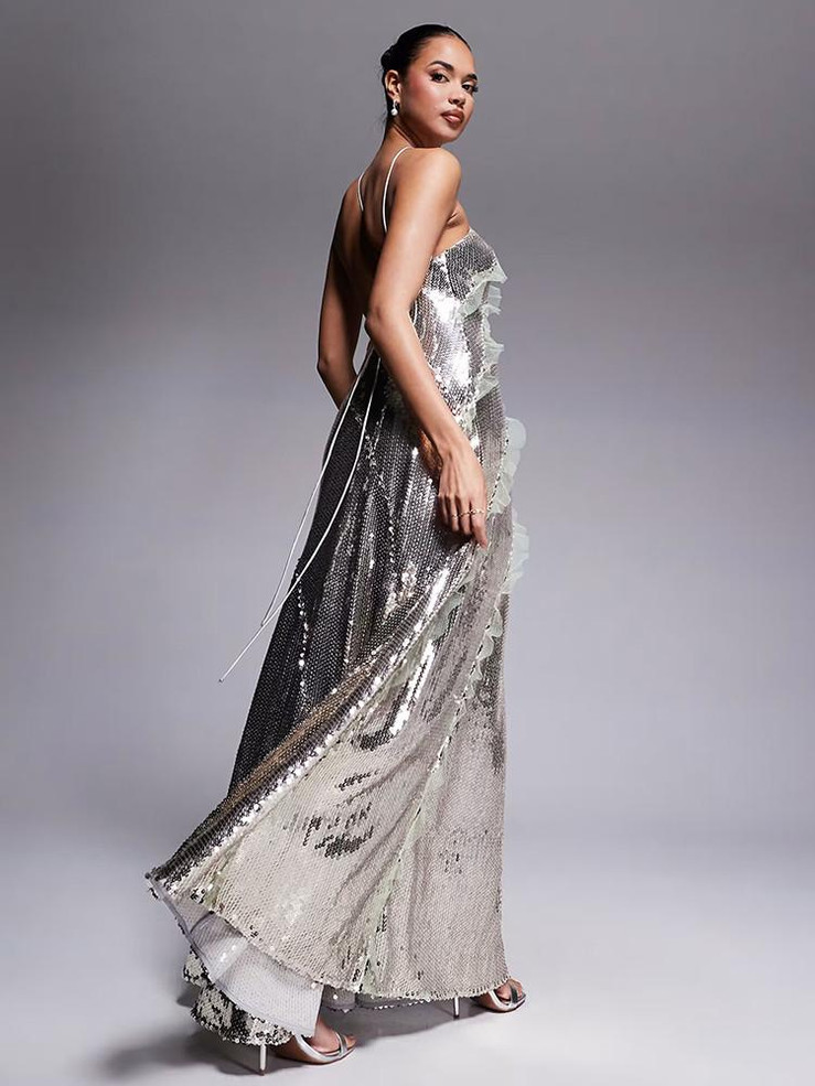 Grrly Grrls Celestial Ruffle Gown
 