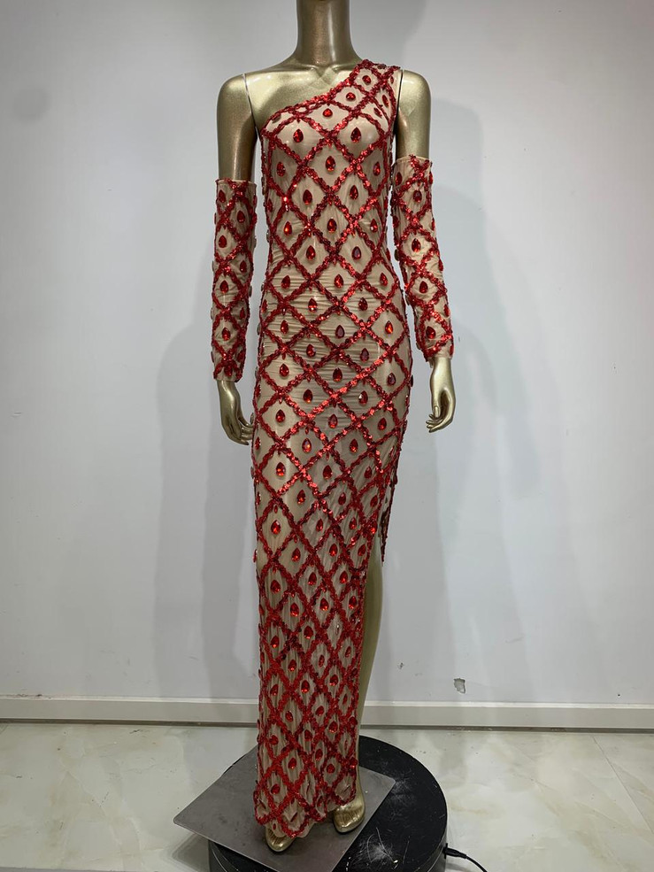 Grrly Grrls Crimson Starlit Ascent Gown 