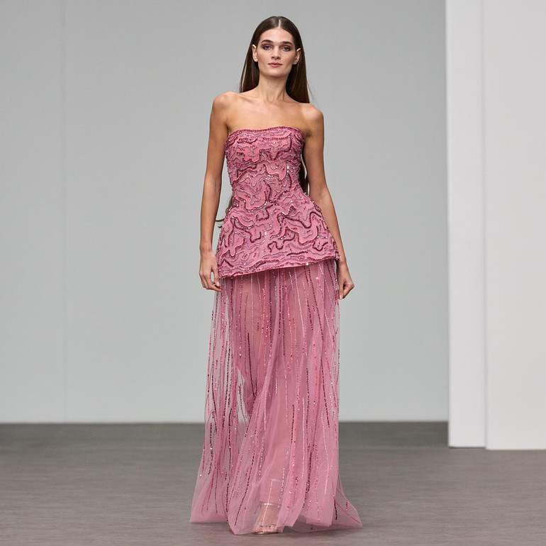 Blush Cascade Gown by Grrly Grrls
