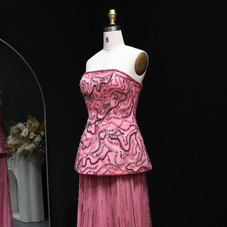 Blush Cascade Gown by Grrly Grrls
