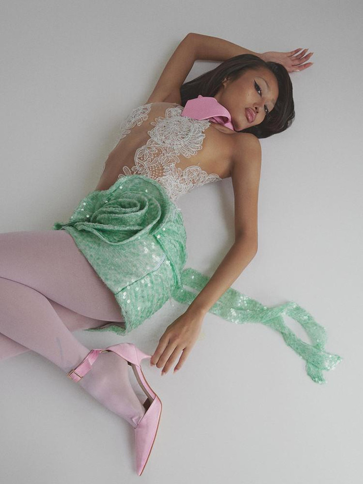 Grrly Grrls Petal Veil Mini Dress  