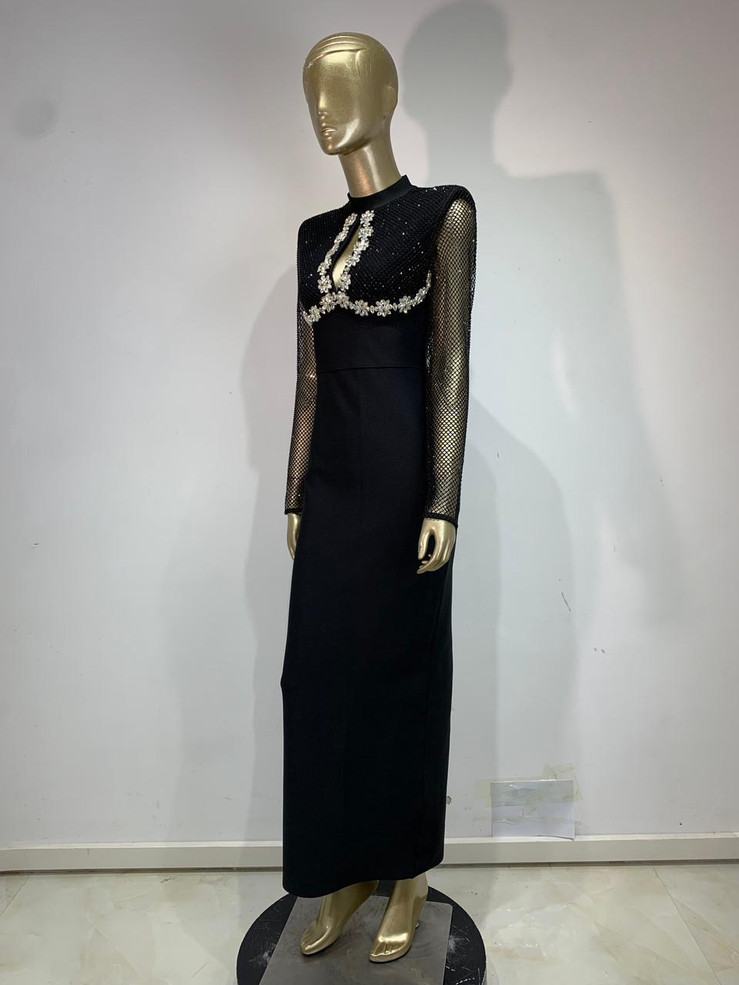 Grrly Grrls Midnight Keyhole Gown 