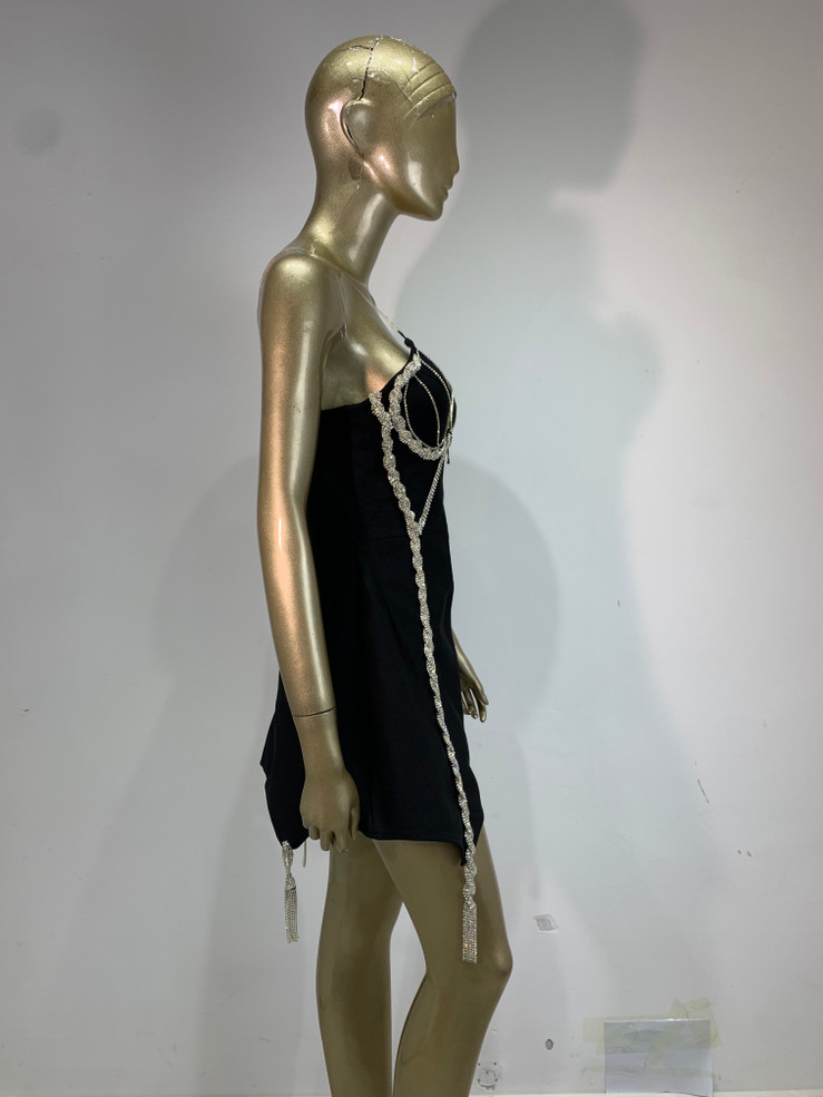 Noir Siren Mini Dress 