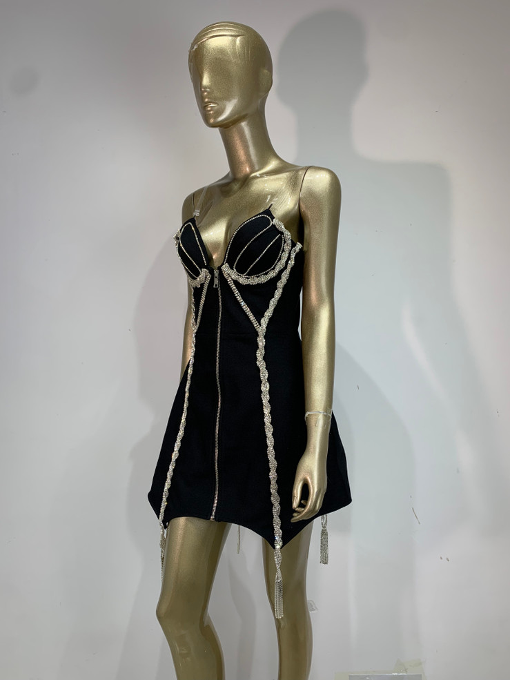 Noir Siren Mini Dress 