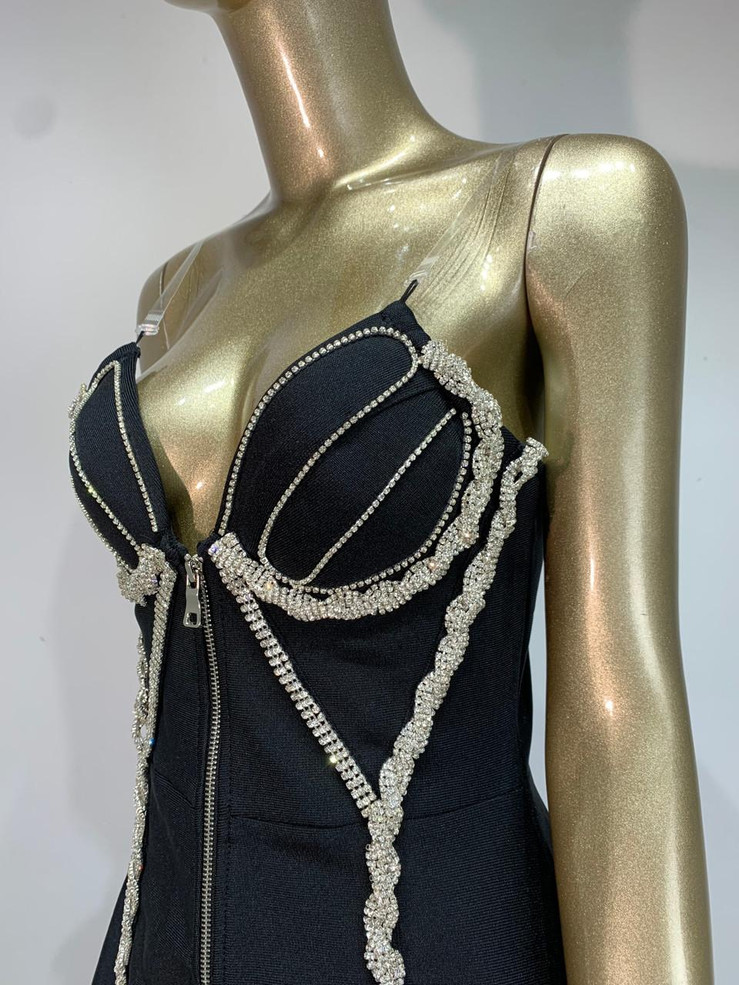 Grrly Grrls Noir Siren Mini Dress  