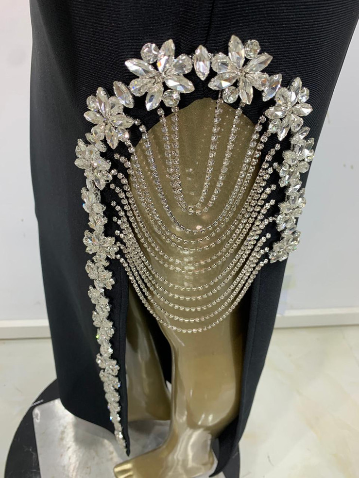 Grrly Grrls Onyx Halo Gown  