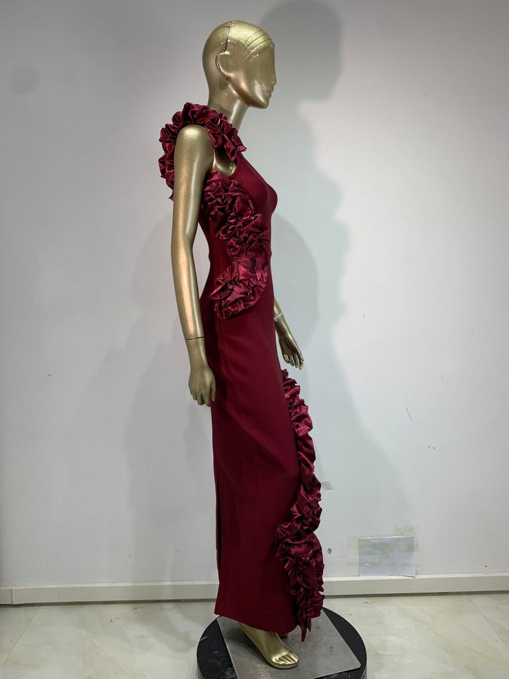 Grrly Grrls Crimson Ruffle Dress 