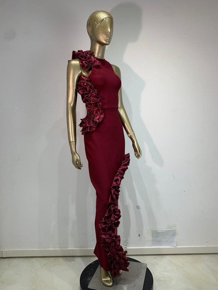 Grrly Grrls Crimson Ruffle Dress 