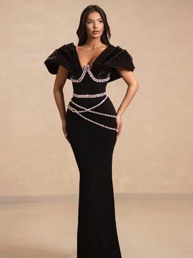 Midnight Cascade Gown 