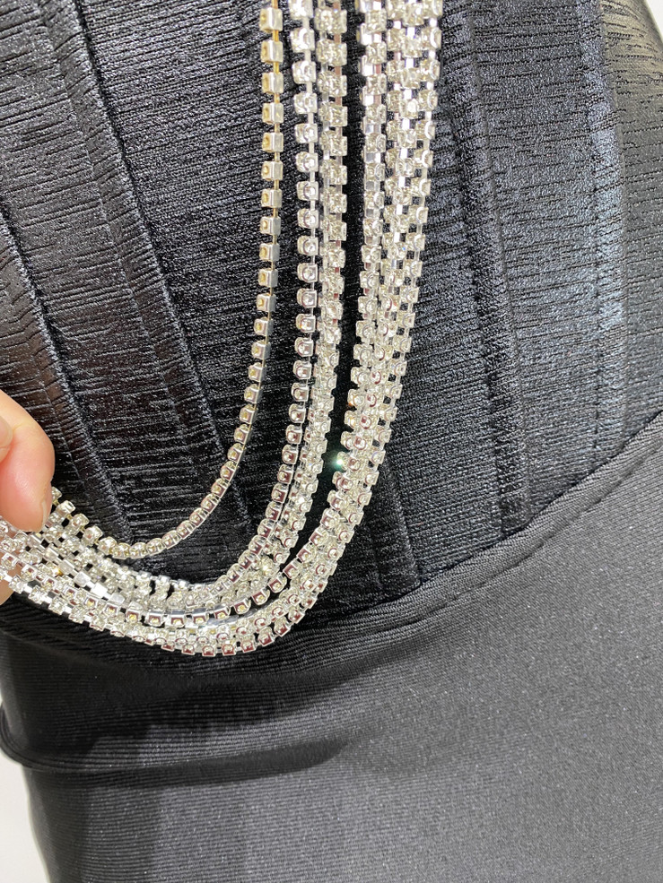 Obsidian Chainlight Gown