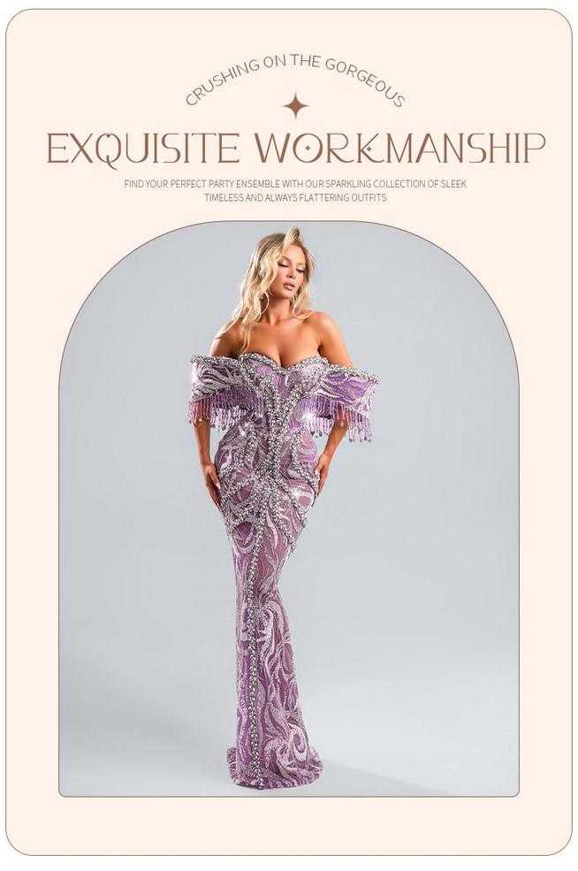 Grrly Grrls Rosé Stardust Gown  