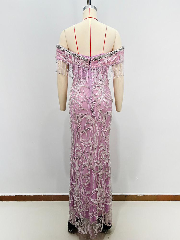 Grrly Grrls Rosé Stardust Gown  