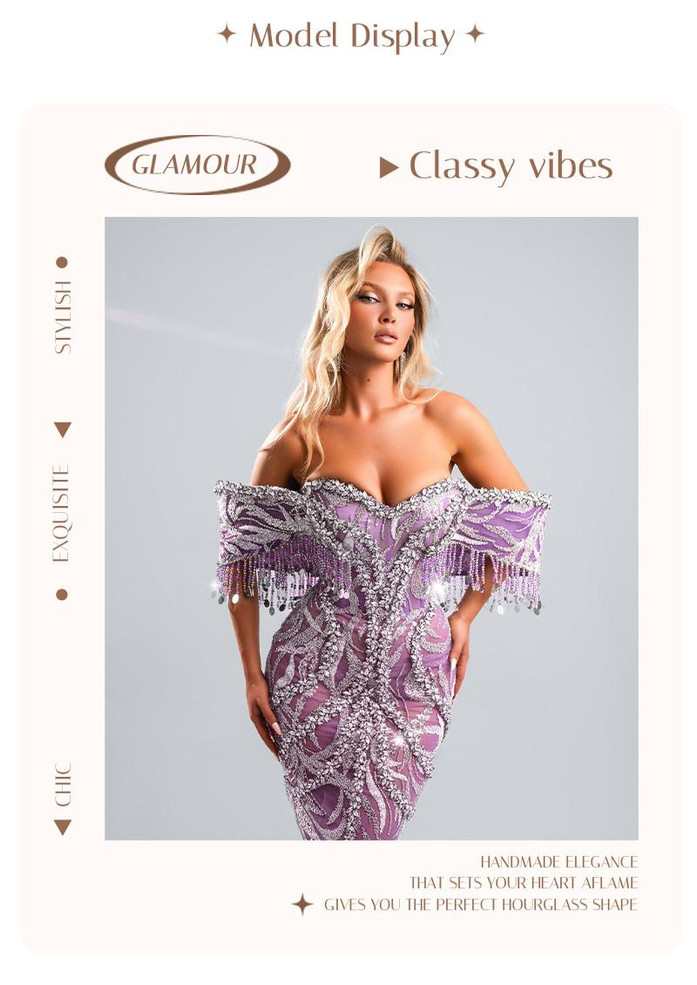 Grrly Grrls Rosé Stardust Gown  