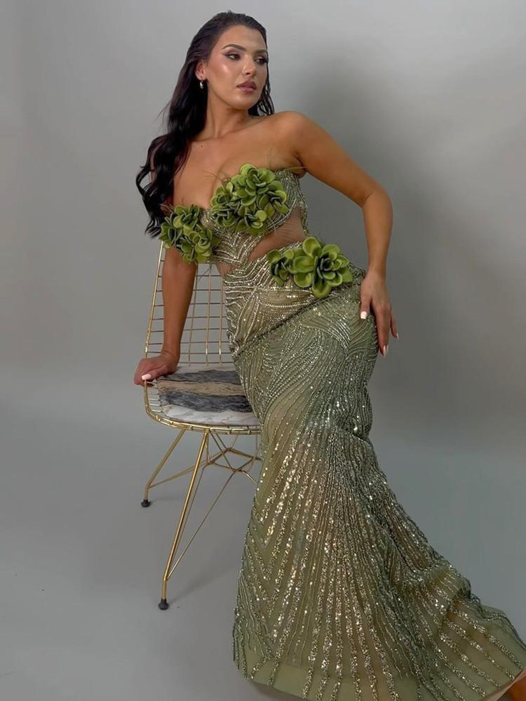 Grrly Grrls Emerald Bloom Gown  