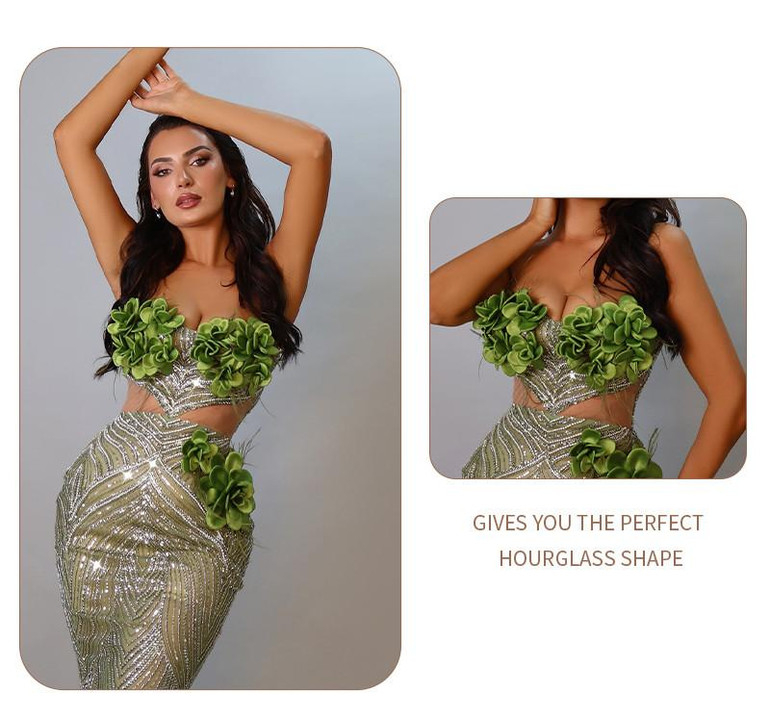 Grrly Grrls Emerald Bloom Gown  