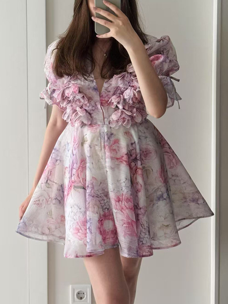 Blush Petal Mini Dress