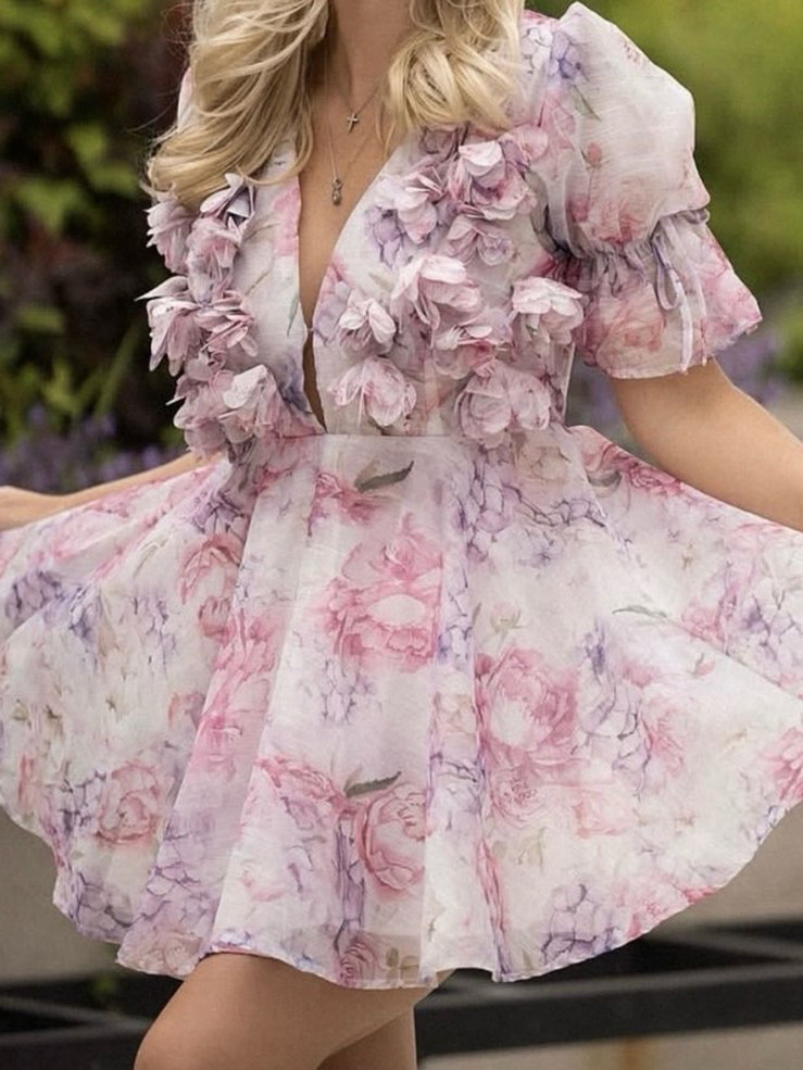 Blush Petal Mini Dress