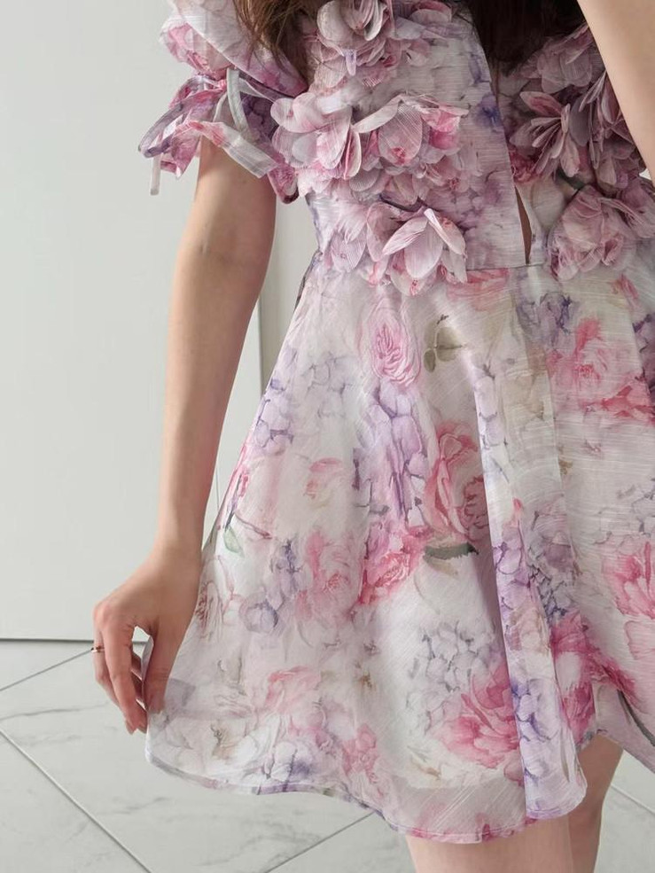 Grrly Grrls Blush Petal Mini Dress 