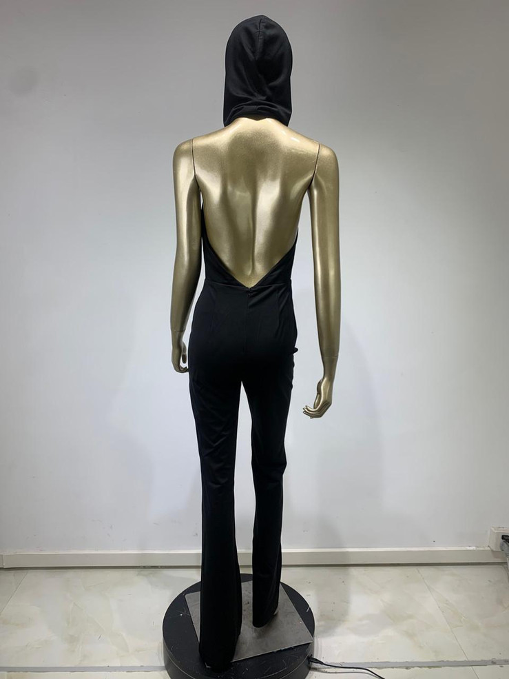 Grrly Grrls Obsidian Drape Jumpsuit  