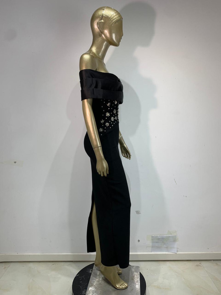 Grrly Grrls Onyx Ripple Gown 