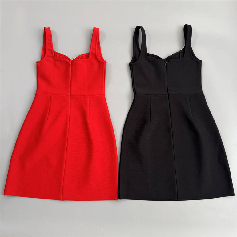 Crimson Glint Mini Dress 