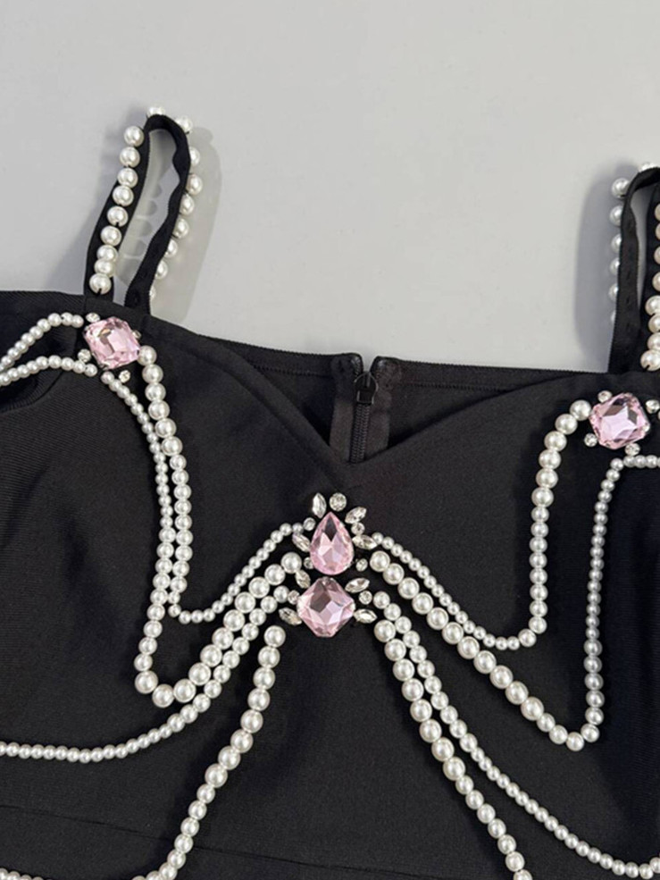 Noir Luster Midi Dress