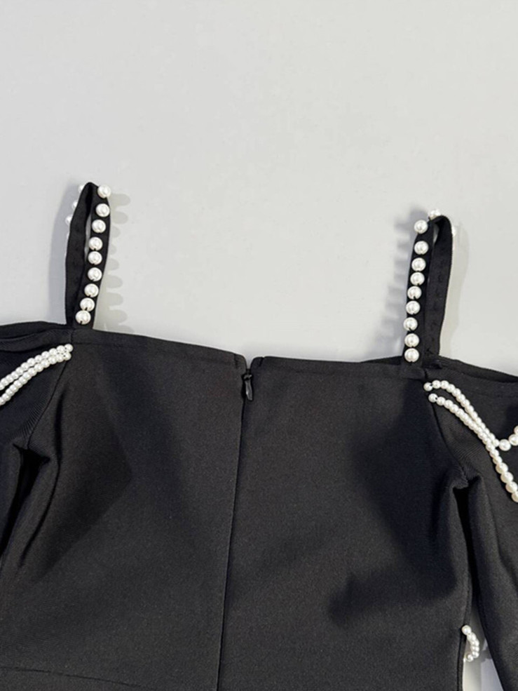 Noir Luster Midi Dress