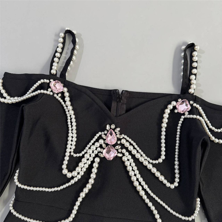 Noir Luster Midi Dress