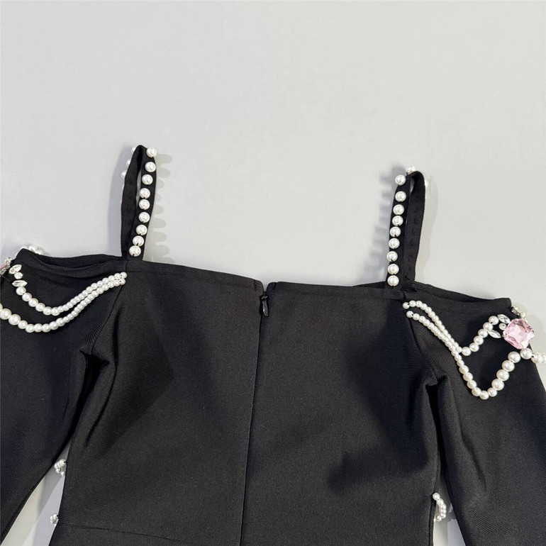 Noir Luster Midi Dress