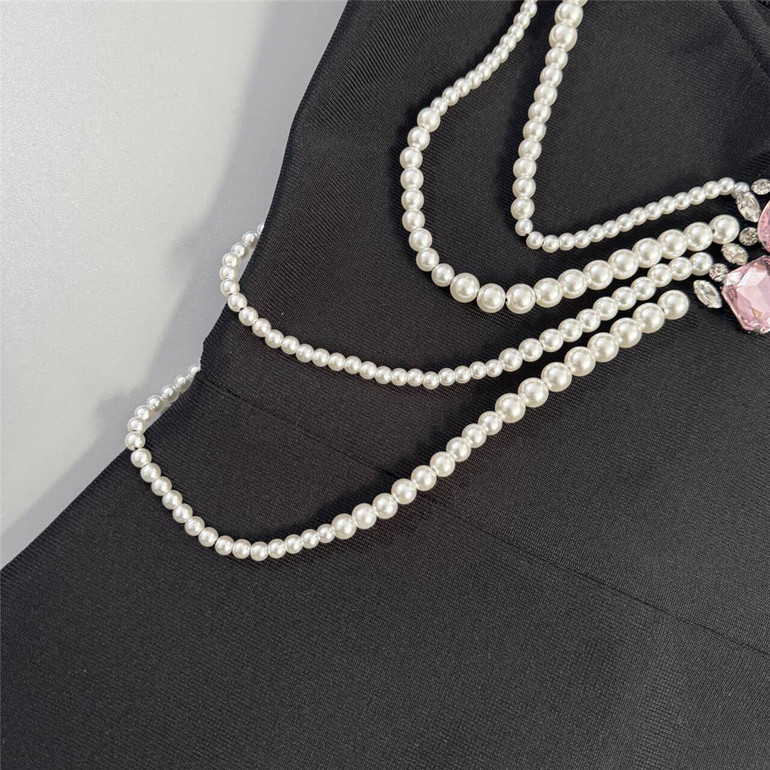 Noir Luster Midi Dress