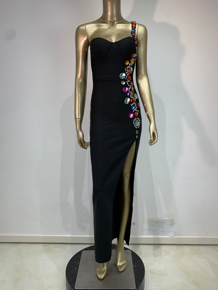 Midnight Shard Midi Dress 