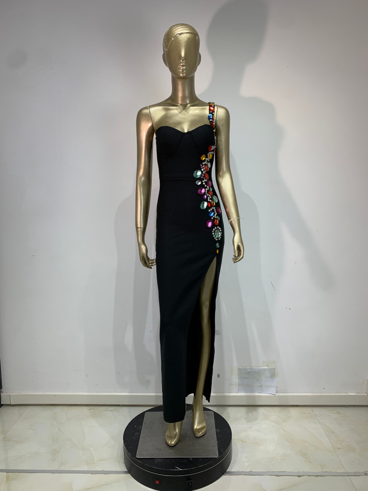 Midnight Shard Midi Dress 