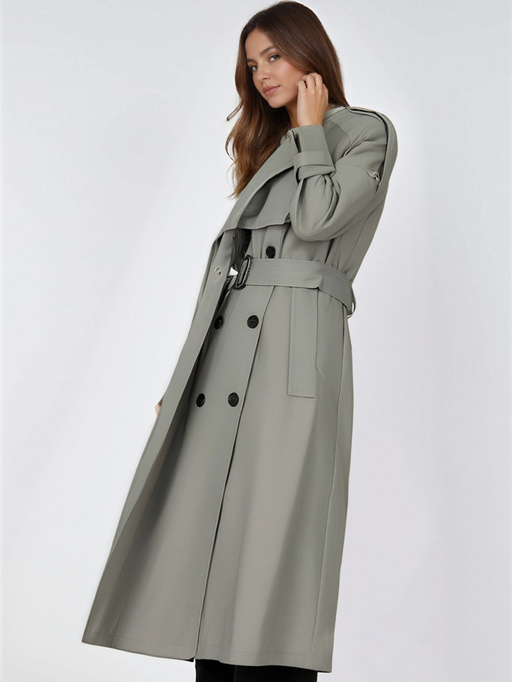 Khaki Veil Trench