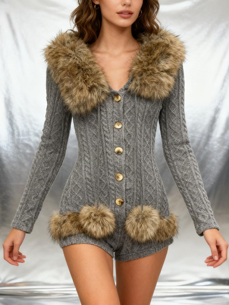 Grrly Grrls Frostline Knit Jumpsuit 