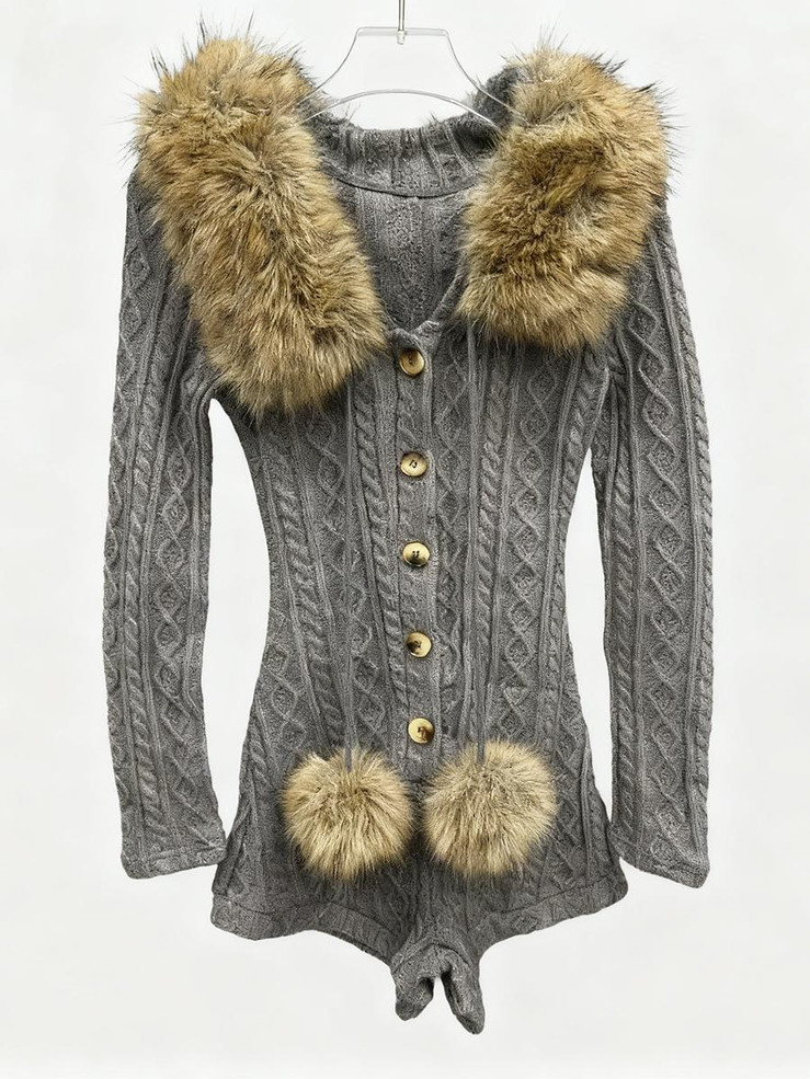Grrly Grrls Frostline Knit Jumpsuit 