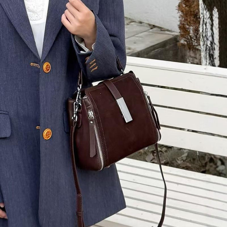 Grrly Grrls Suede Atlas Square Bag 