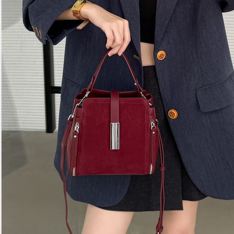 Suede Atlas Square Bag