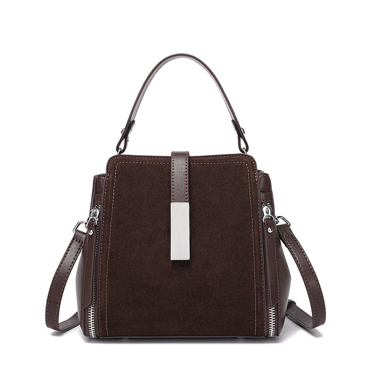 Suede Atlas Square Bag