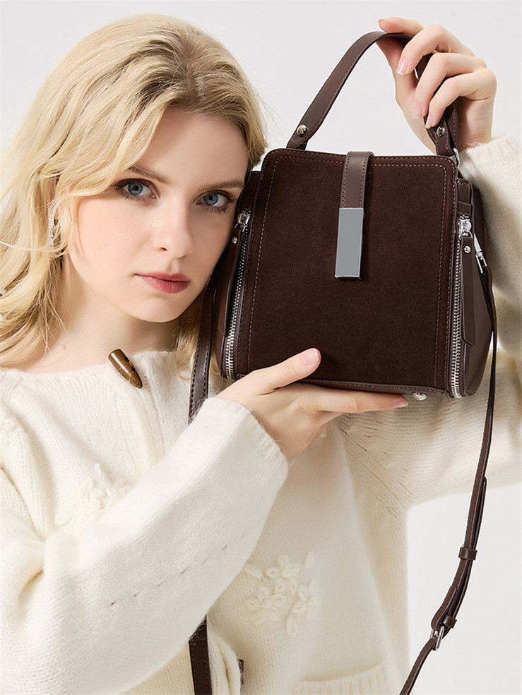 Suede Atlas Square Bag