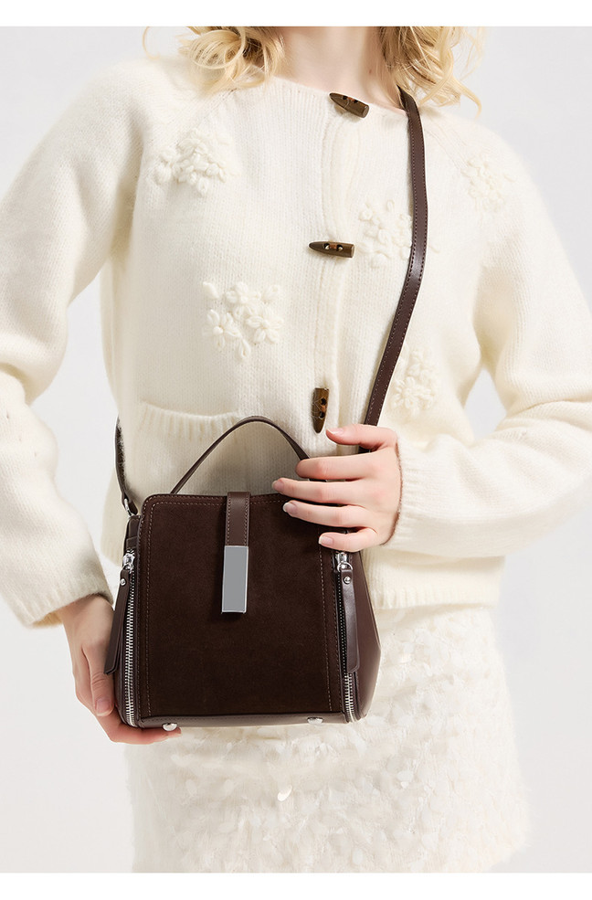 Suede Atlas Square Bag