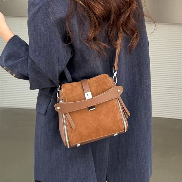 Suede Atlas Square Bag