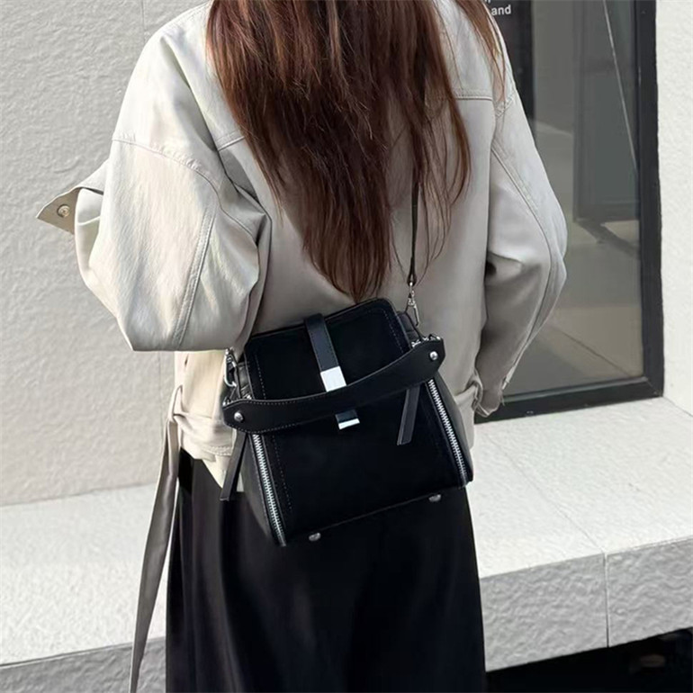 Suede Atlas Square Bag