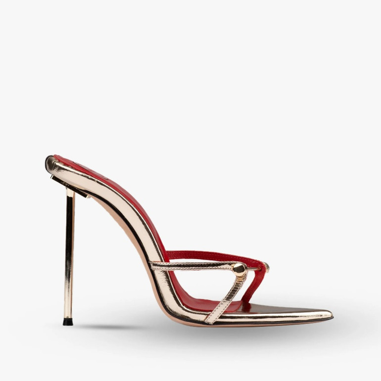 Steel Buckle Stiletto Mules 
