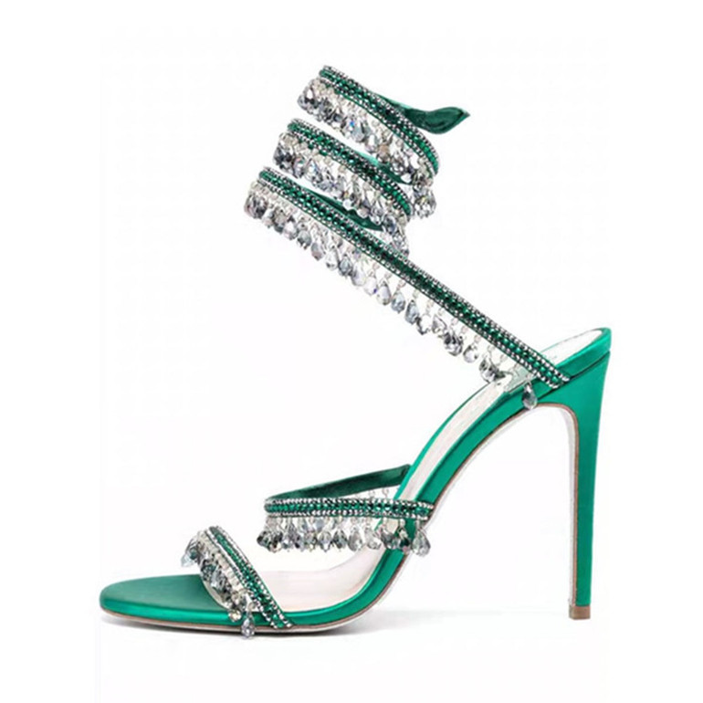 Serpentina Crystal Silk Sandals