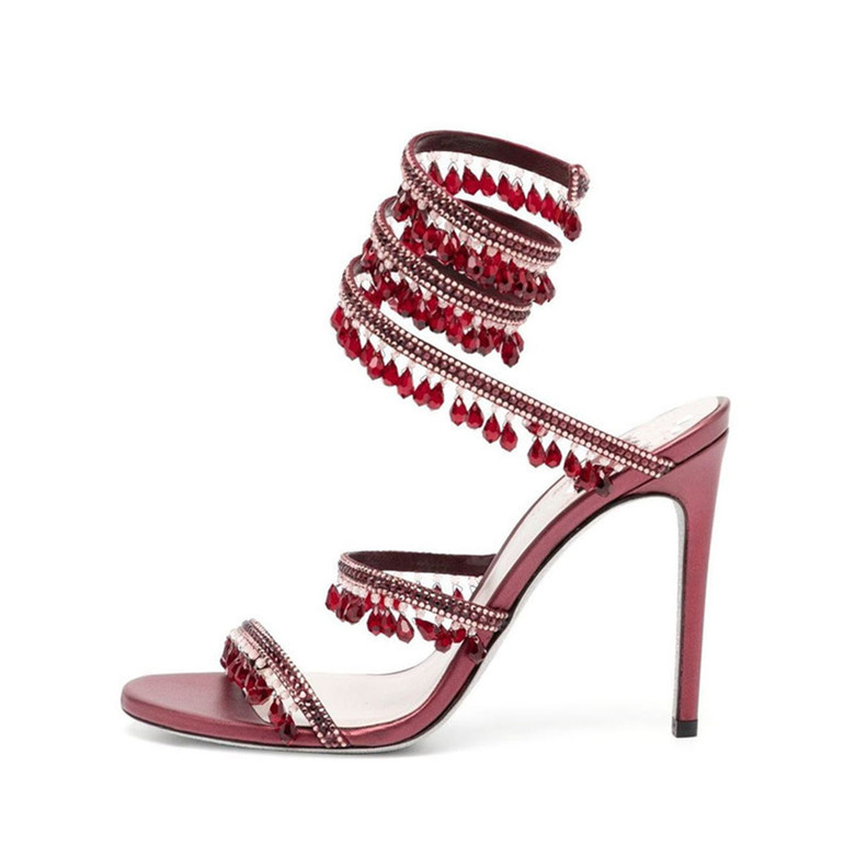 Serpentina Crystal Silk Sandals